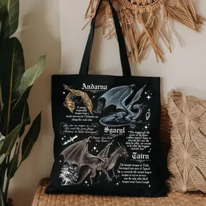 Fourth Wing Tote Bag, Onyx Storm Book Bag, Quest Squad Bag, Bookish Gift Readers Bag, Fantasy Reader, Gift For Fans