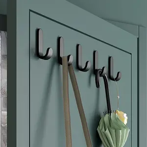 5pcs Multi-purpose Wall Organizer Hook Behind-door Key Cloth Hanger Hook Bathroom Robe Towel Holder Rack Wall Mounted Holder Kitchen Hardware Shelf Hook Storage Hooks Versatile Organizer Wall Mount Organizer