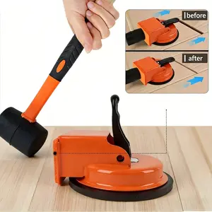 Iron Floor Gap Repair Suction Cup Tool Set, Home Improvement, Includes 3 Hammer Pads & Hammer, 3 Transparent Auxiliary Floor Mats, Flooring Maintenance Kit