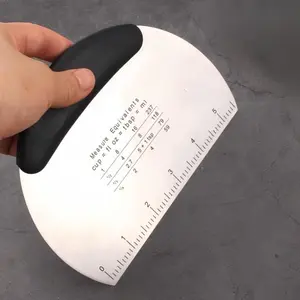 Stainless Steel Dough Scraper, 1 Count Dough Cutter, Pastry Dough Cutter, Baking Tool, Kitchen Small Tool, Kitchen Supplies, Kitchen Cutting Utensils