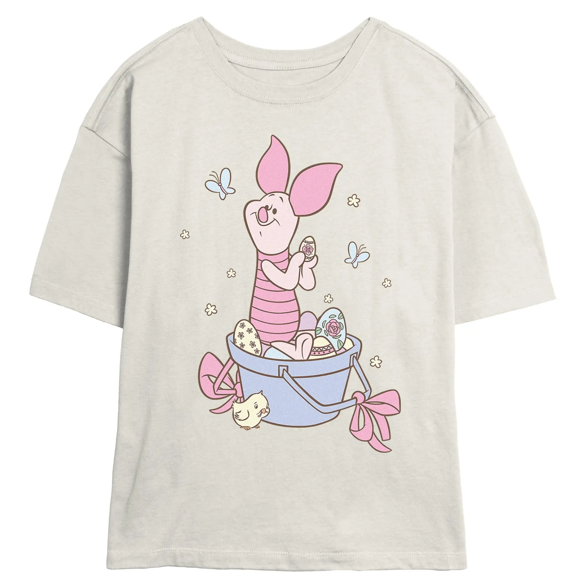 Juniors Womens Winnie the Pooh Sweet Egg Hunt Piglet T Shirt