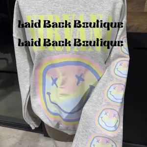 smiley sleeve sweatshirt