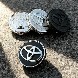 4Pcs 57mm 62mm  Logo Hub Caps Car Emblem Wheel Center Cover Decorative Accessories For Toyota 86 Mirai Supra Prado Alphard Crown Vellfire Sequoia Venza Avalon Prius Camry Yaris RAV4 Highlander Sienna Reiz Auris Harrier Fortuner CHR