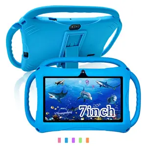 7 Inch Kids Tablet PC, 5g WiFi Android Learning Tablet, Parental Control, Dual Camera, Shockproof Case, Educational Games, Best Gift