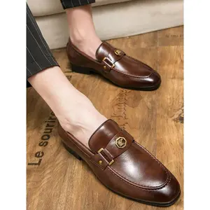 Men's Casual Geometric Decorated  Loafers, Lightweight Comfortable Loafers for Daily Wear, Business Style Shoes for Men