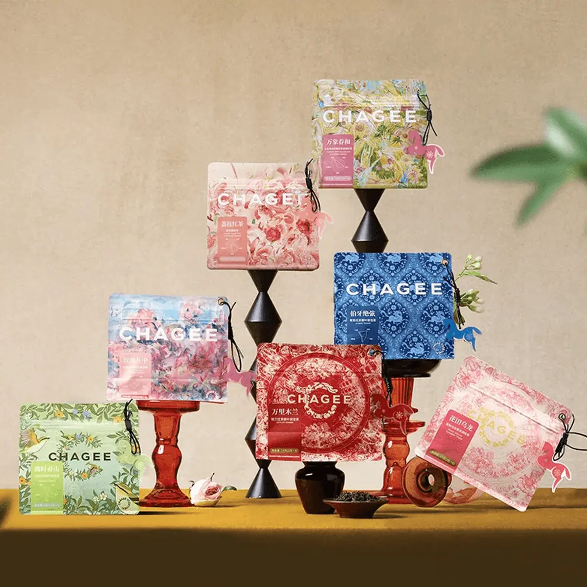 CHAGEE Tea Bags - 8 Sachets (24g) - New Packaging - Floral Tea - lean & Light Taste | Fresh & Slightly Sweet | Variety of Flavors | Store Best-Seller | 0 Fat, 0 Sugar | Clean Ingredients | Vegan Friendly