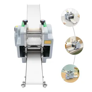 CNCEST 110V Silver Automatic Dumpling Wrapper Maker 60 Pieces/Min High Efficiency Dumpling Skin Machine for Easy Dumpling Making