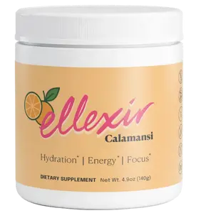 Ellexir Calamansi Electrolyte Hydration Powder - Natural Caffeine & B Vitamins for Energy & Focus - Fast Absorption Sodium Citrate - Ideal for Workout & Daily Hydration