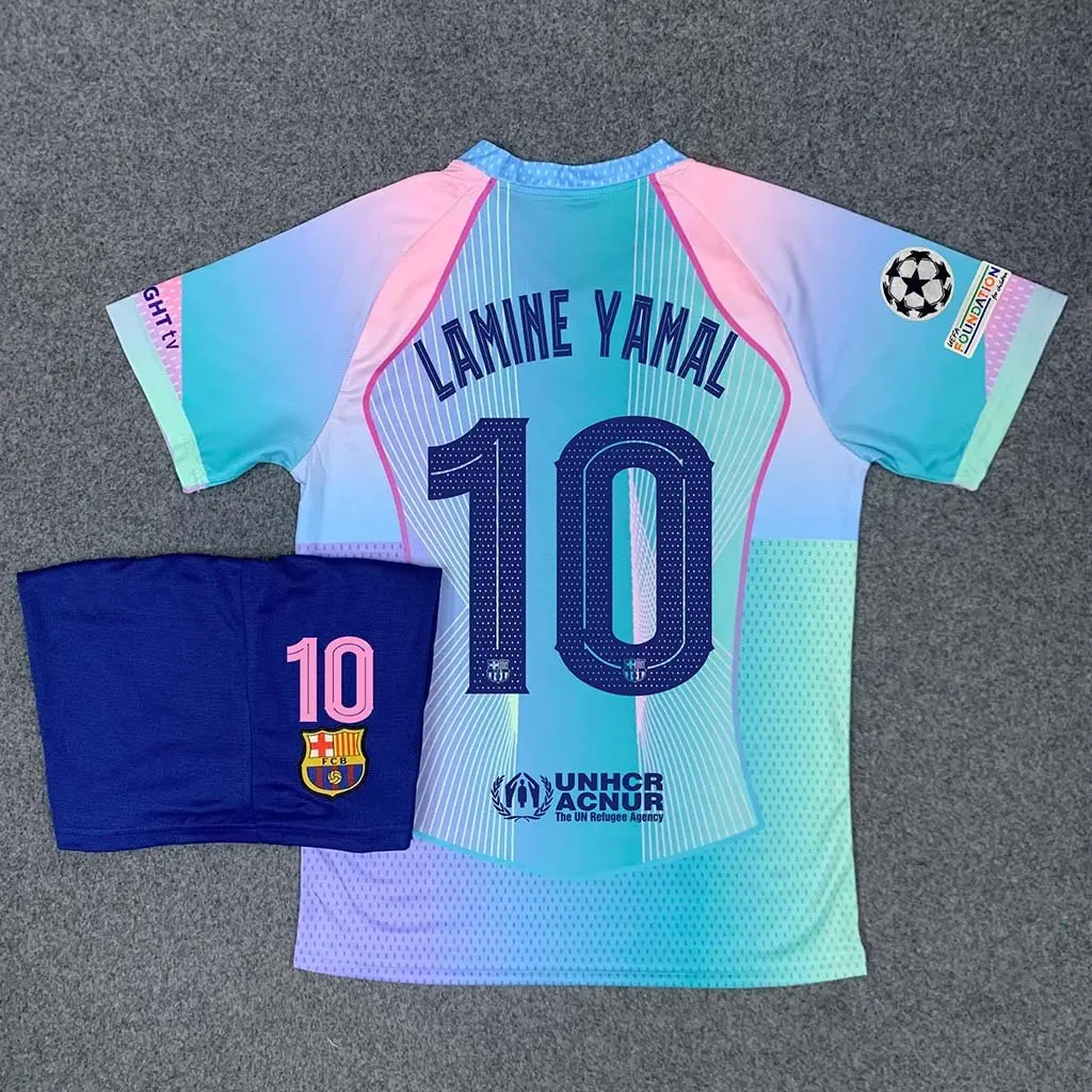 Premium Football Fan Jersey Set – Blue & Red Sports Kit