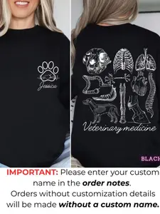 Custom Veterinary Anatomy Shirt, Vet Tech Week Gifts, Vet Receptionist Hoodie