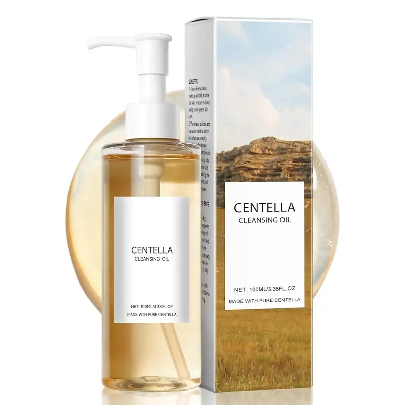 Centella Light Cleansing Oil Gentle Oil Cleanser for Face with Cica & Vitamin E Dual-Boost Formula Double Cleansing Lightweight Makeup Remover Hydrating Facial Daily skincare routine, natural ingredients, moisturizing facial oil, soothing cleansing oil