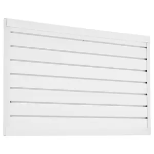 VEVOR PVC Slat Wall Paneling - 2x4 ft Wall Board Panel, Modular Design, Easy-to-Install, DIY Cutting, White Interior Home Storage & Display Solution (Father's Day Gift)