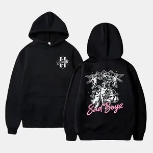 Sad Boyz Junior H Hoodie, Graphic Tee for Women, For Men, Fashion Casual Hooded for Daily Holiday Outdoor Wear. Menswear Tops