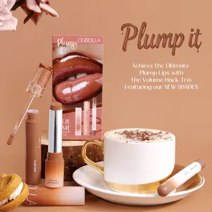 Olbolla Lip Enhancement Set, Lip Gloss + Liner + Lipstick Trio, Lip Glossy, Easy Application, Long-Lasting, Perfect for Daily Use & Parties, Lip Plumper Gloss