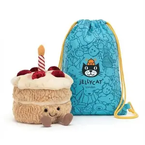 Jellycat Amuseables Birthday Cake Plush with Gift Bag – Funny Rainbow Cake Stuffed Toy, Soft Cute Birthday Gift for Kids, Babies, Party Decor & Collectors