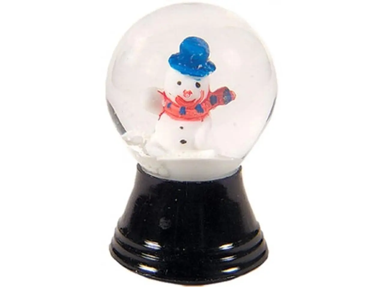 Miniature Small Decorative Glass Snowman Snowglobe - Home Decor Statue Figurine