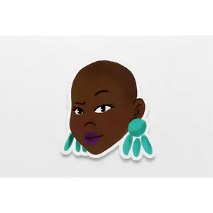 Black Girl Hairstyles Stickers: Bald