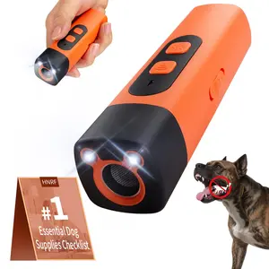 Rechargeable Dog Bark Deterrent Device with LED Flashlight frequency transmitter - 30ft Range Ultrasonic Training Tool Rechargeable Dog Bark Deterrent Device with LED Flashlight - 30ft Range Ultrasonic Training Tool