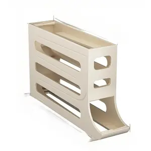30 Egg Refrigerator Organizer Rack, Automatic Rolling Egg Dispenser, Space Saving 4 Layer Egg Holder, Large Capacity Egg Storage Box, Fridge Storage Organizer