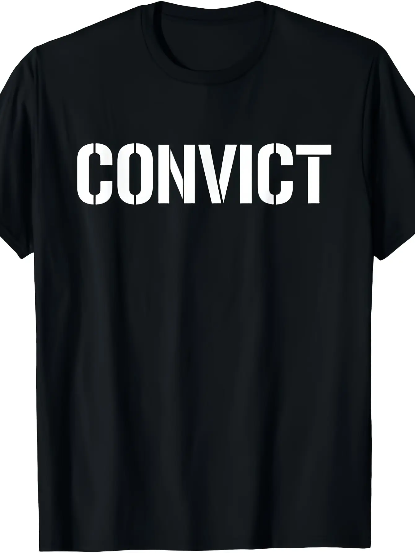 CONVICT INMATE PRISON PENITENTIARY UNIFORM COSTUME unisex soft cotton short sleeve t shirt, vintage graphic casual tee for men women teens, perfect birthday holiday gift for camping travel gym daily street  wear