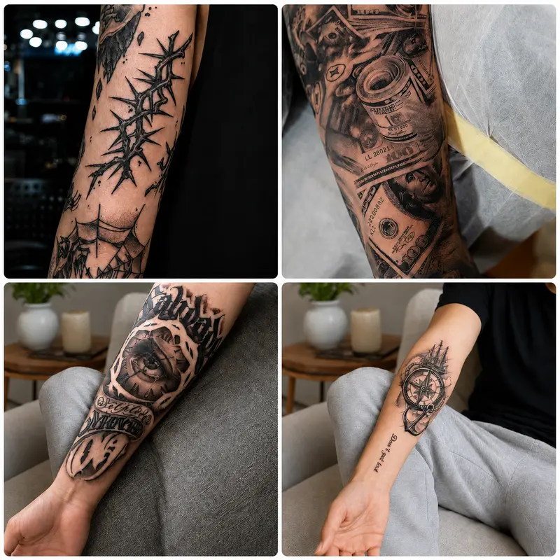 DQFART Temporary Dollar Bill Tattoo Stickers - Stacks on Deck Street Style, Waterproof, Realistic, Long-Lasting, Aesthetic, Breathable Finish, Fashion, Assorted, All Skin Types, Looks Insane on Camera