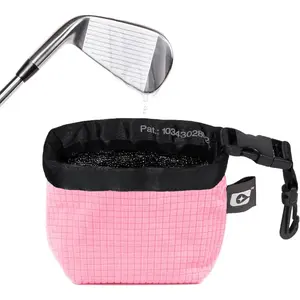 Golf  and Golf Ball Cleaning Bag,  Clean  Technology Liner, Detachable Clip, Machine Washable, Cleans  Grooves, Dry Exterior (Neoprene or Microfiber Option )