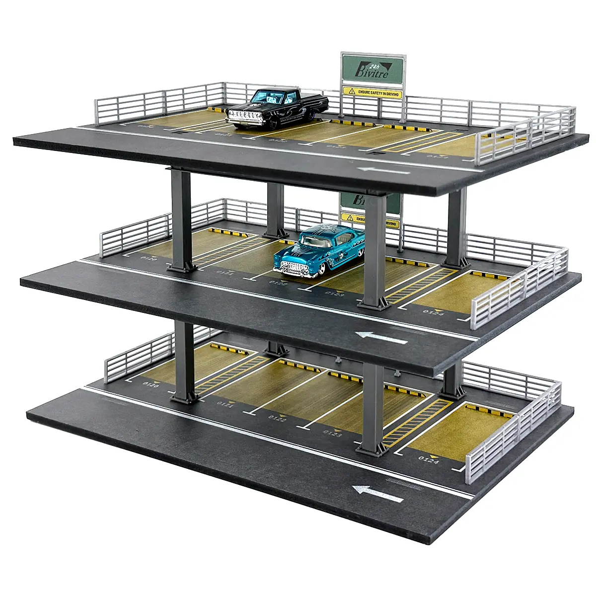 Hot Wheels 1/64 Scale Die-cast Model Car Display Case - Assembly Kit for Die-cast, Miniature Diecast, Scale Diecast Model Motor Vehicles, Organizer & Parking Garage Diorama Set