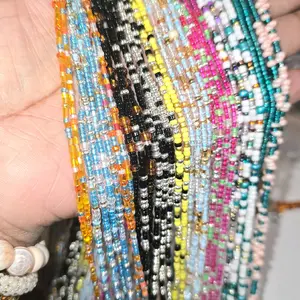 Bernadette's Desserts and Beadings Custom Waistbeads - Elegant Unisex Body Jewelry Set with Unique Design with Mixed Color Beads