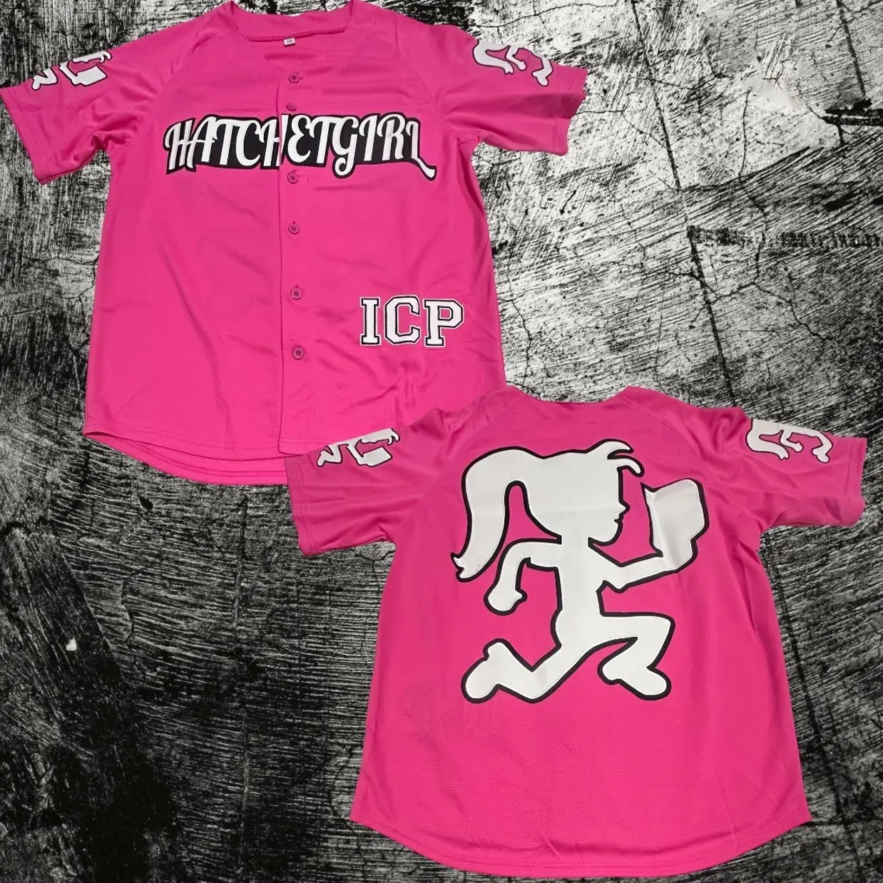 Pink Hatchetgirl Baseball Jersey, ICP Juggalo Jersey, Gift For Him, Gift For Her, For Any Season, Classic Styles