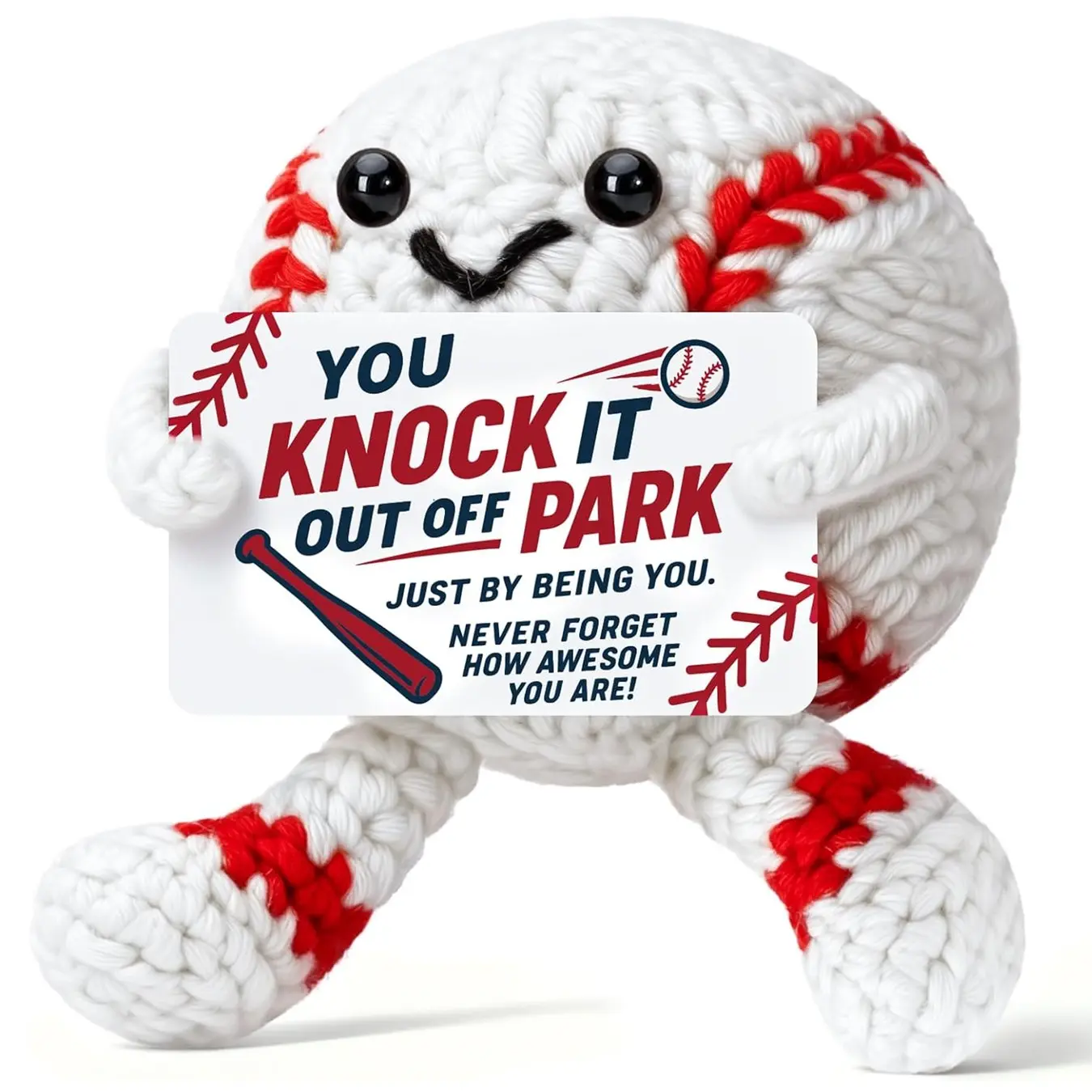 Funny Baseball Gifts for Boys Men, Cool Baseball Balls Accessories Stuff Things, Christmas Ornaments Stocking Stuffers for Players Coach Lovers, Stuffed Plush Decor Birthday Decorations Party Favors, Crochet, Soft Stuffed
