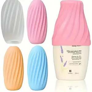 Random Color Silicone Leak Proof Travel Bottle Cap, 4 Counts Reusable Travel Bottle Cover, Travel Essentials for Toiletries, Travel Accessories, Lightweight