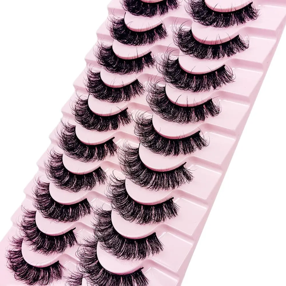 False Eyelashes, 10 Pairs Natural Faux Lashes, Volumized False Eyelashes For Women And Girls Makeup Enhancement
