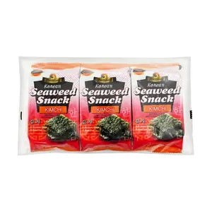 J-BASKET Korean Kimchi Seaweed Snacks - Savory & Crispy, 3 Packs (15g each) J-BASKET Korean Kimchi Seaweed Snacks - Savory & Crispy, 3 Packs (15g each)
