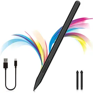 Stylus Pen for  Surface Pro12/11/10/9/8/X/7+/6/5/4/3, Surface Go 4/3/2/1, Surface Laptop1-6/Studio/Book 3/2/1 with Eraser Side Button,Palm Rejection,Tilt Function,1024