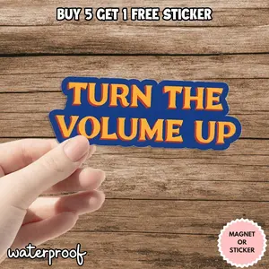Zohran Mamdani NYC Mayor Sticker/Car Magnet, Turn the Volume Up, Progressive Political Bumper Sticker, Vote Zohran Magnet, NYC Election Gift