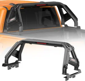 Roll Bar for Full Sizes & Mid Size Truck Adjustable Chase Rack Pickup Sport Bar Compatible with Ford F-150/F-250/F-350,Ram 1500/2500/3500,Tundra,GMC Sierra,Silverado,Canyon,Frontier,Titan