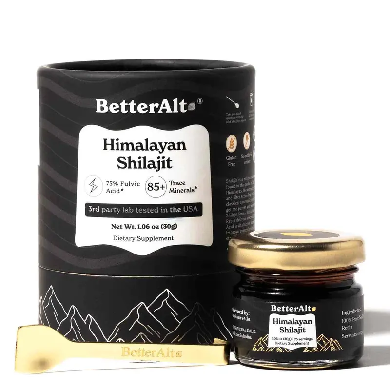BetterAlt Pure Himalayan Shilajit Resin | Himalayan Superfood | Lab-Tested for Purity | Helps Build Energy Levels | 75 Servings | Dietary Supplement