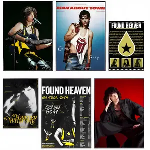 Singer C-Conan G-Gray Found Heaven Poster HD Waterproof Self-Adhesive Art Vibrant Wall Print for Living Room Bedroom Bar Parlor Home Decor Gift Fade-Resistant Easy-Apply Durable Dly Artwork