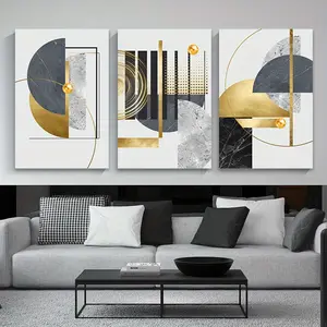 3-Piece Artistic Pine Wood Framed Canvas Paintings, Modern Wall Art, Home Living Room Bedroom Decor, Home Supplies Posters & Prints