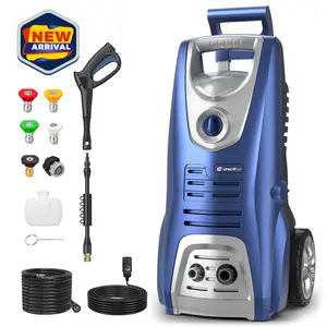 ChicWind 1600W Electric Pressure Washer 1950 PSI 1.55 GPM 5 Nozzles Foam Cannon Portable Power Washer for Cars, Fences, Patios, Decks and Driveways, Outdoor Cleaning Water Pressure Washer
