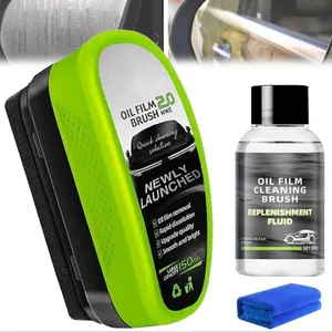 Upgrade Car Oil Film Cleaning Brush, New 2.0 Oil Film Wipe Cloth, Windshield Glass Cleaner Board, Auto Glass Oil Film Removal Brush, Windshield Cleaning Tool