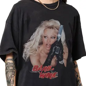 Barb Wire Pamela Anderson Graphic Tee for Movie Fans ECD