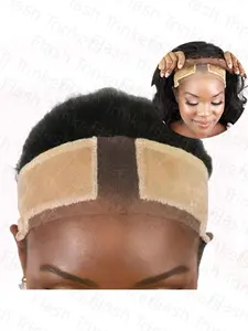Adjustable Lace Wig Grip Band, Comfortable Breathable Velvet Headband with Ear Cutouts, Hair Clip for Lace Front Wigs