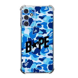 CAMO Camouflage B-A-P-E Aesthetic Clear Soft Phone Cases Compatible With SAMSUNG GALAXY A14 A15 A16 A25 A26 A34 A35 A36 A53 A54 A55 A56 4G 5G Transparent High-quality Gift Shockproof Full Protection Anti-Drop Phone Cases Shell Cover
