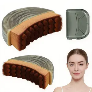 2PCS Face Sculpting Lymphatic Brush for Jawline & Chin, Dry Brushing Massage Tool for Lymphatic Drainage & Facial Fatigue Relief, Ergonomic Beauty Roller