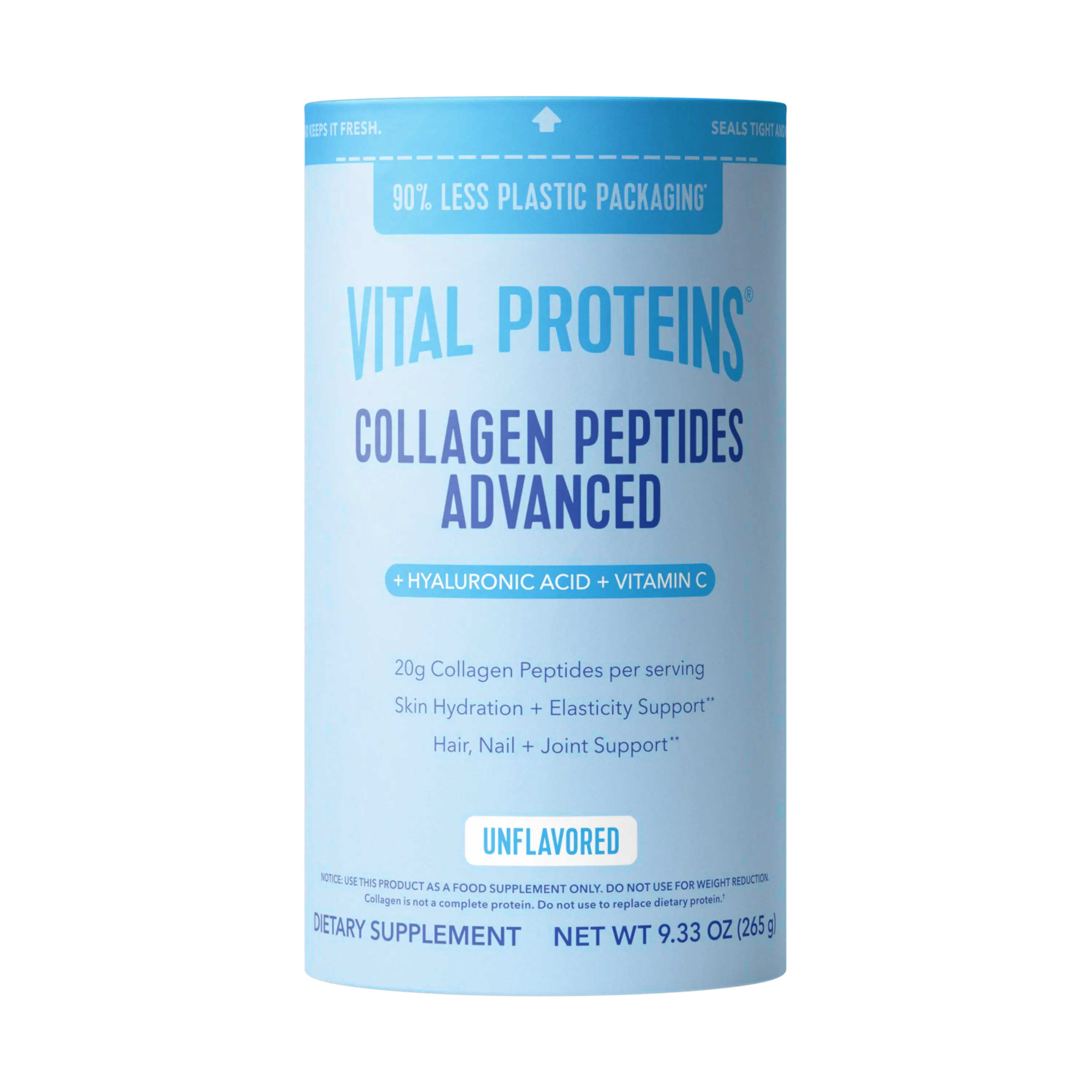 Vital Proteins Collagen Peptides Advanced - Unflavored, 9.33 oz | Powder Dietary Supplement | Hydrolyzed Collagen with Hyaluronic Acid and Vitamin C Vital Proteins Collagen Peptides Advanced - Unflavored, 9.33 oz | Powder Dietary Supplement | Hydrolyzed Collagen with Hyaluronic Acid and Vitamin C