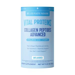 Vital Proteins Collagen Peptides Advanced - Unflavored, 9.33 oz | Powder Dietary Supplement | Hydrolyzed Collagen with Hyaluronic Acid and Vitamin C