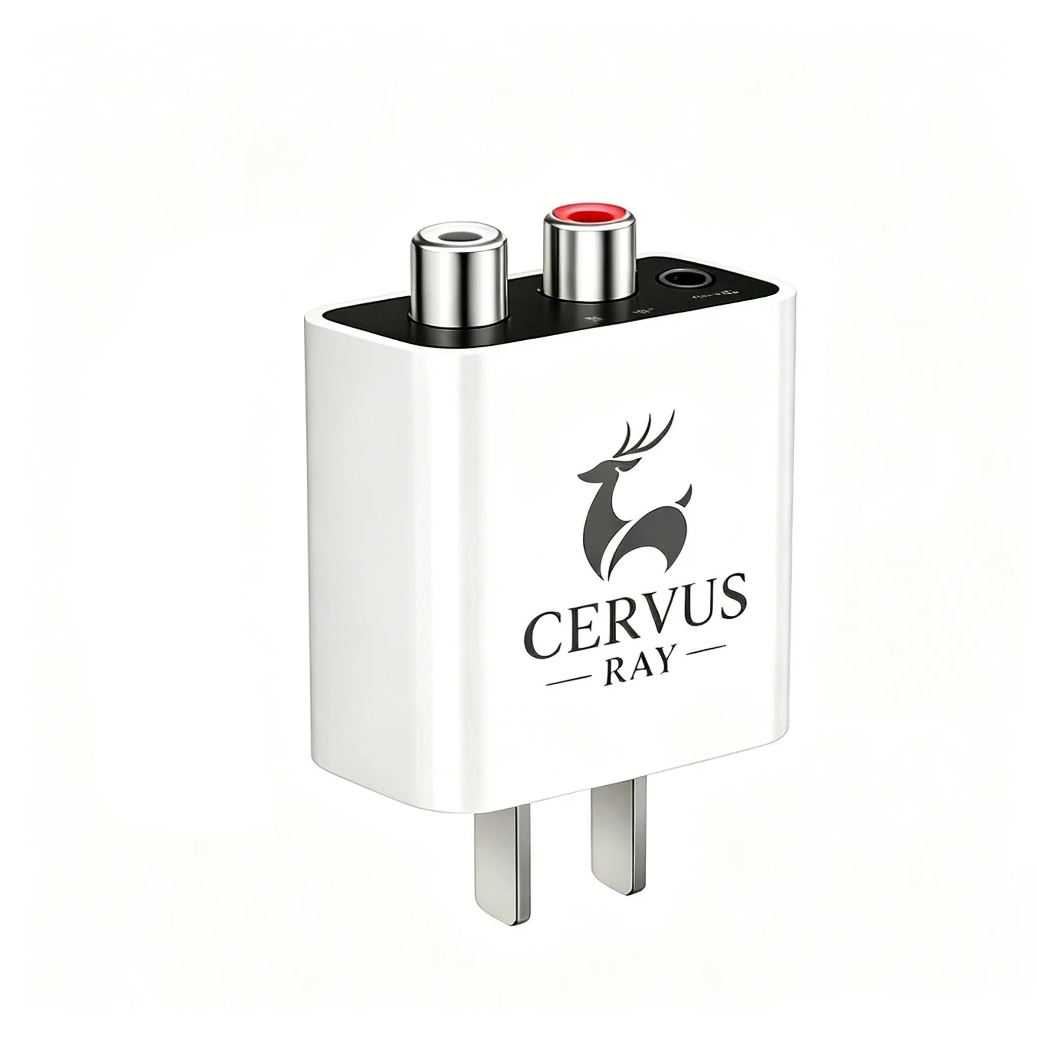 CERVUS RAY Wireless Bluetooth 5.4 Audio Adapter Receiver for Old Stereo Users, 20m Range, Dual Ports (AUX/RCA), Plug & Play, 220V Power, Compact Cable-Free, Compatible with Speakers/Tvs, Amplifiers (Electronics Audio Accessory)