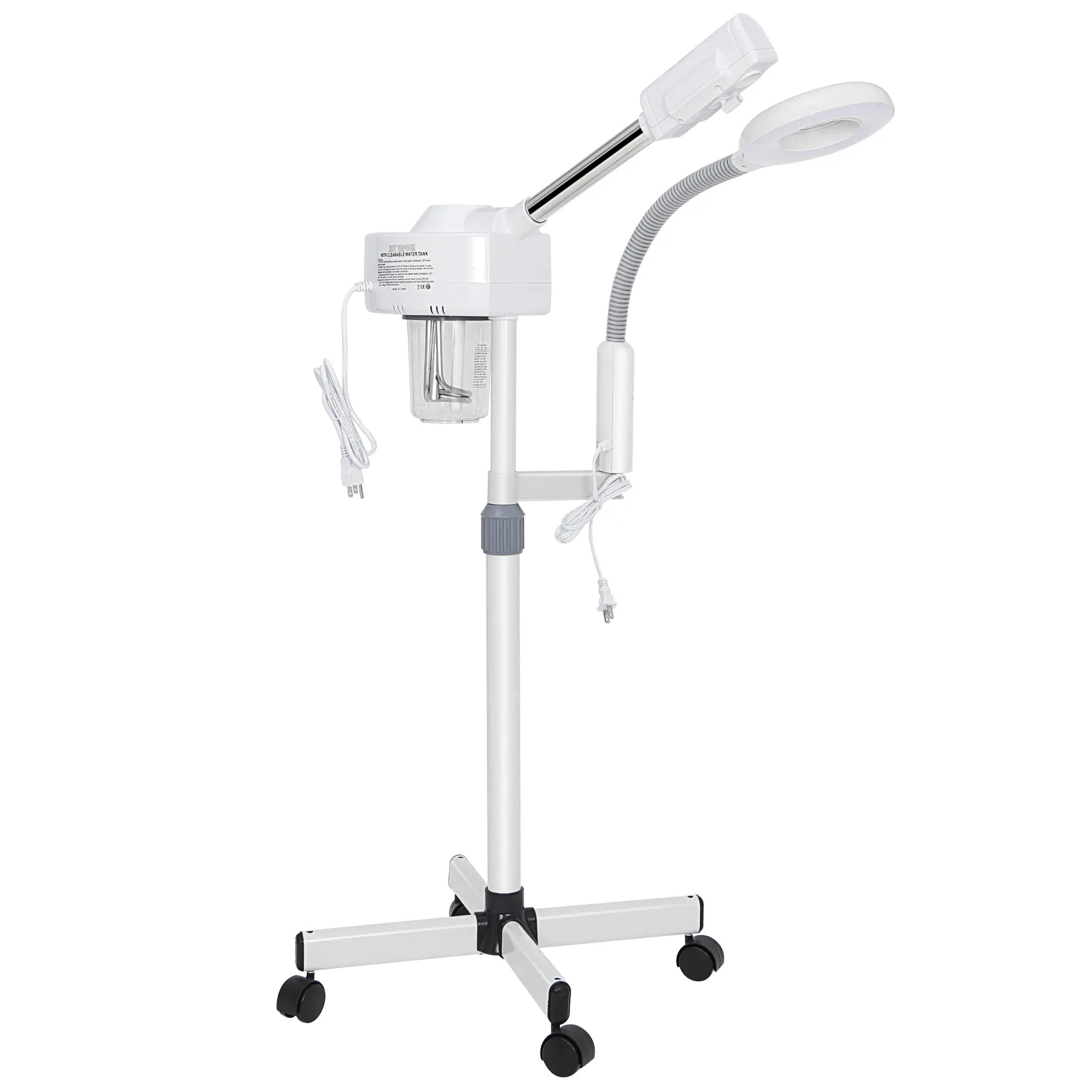 2-in-1 Professional Ozone Facial Steamer with 5X Magnifying Lamp - Durable Stainless Steel Facial Beauty Machine, Skin Care Tools, Personal Care Appliances for Magnified Skin Cleansing, Beauty Instrument, Spa Beauty Equipment
