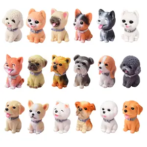 3D Mini Resin Dog Ornament - Cartoon Teddy, Border Collie, Golden Retriever - Car Interior, Desktop, Baking Decoration, Ideal Gift for Mother's Day